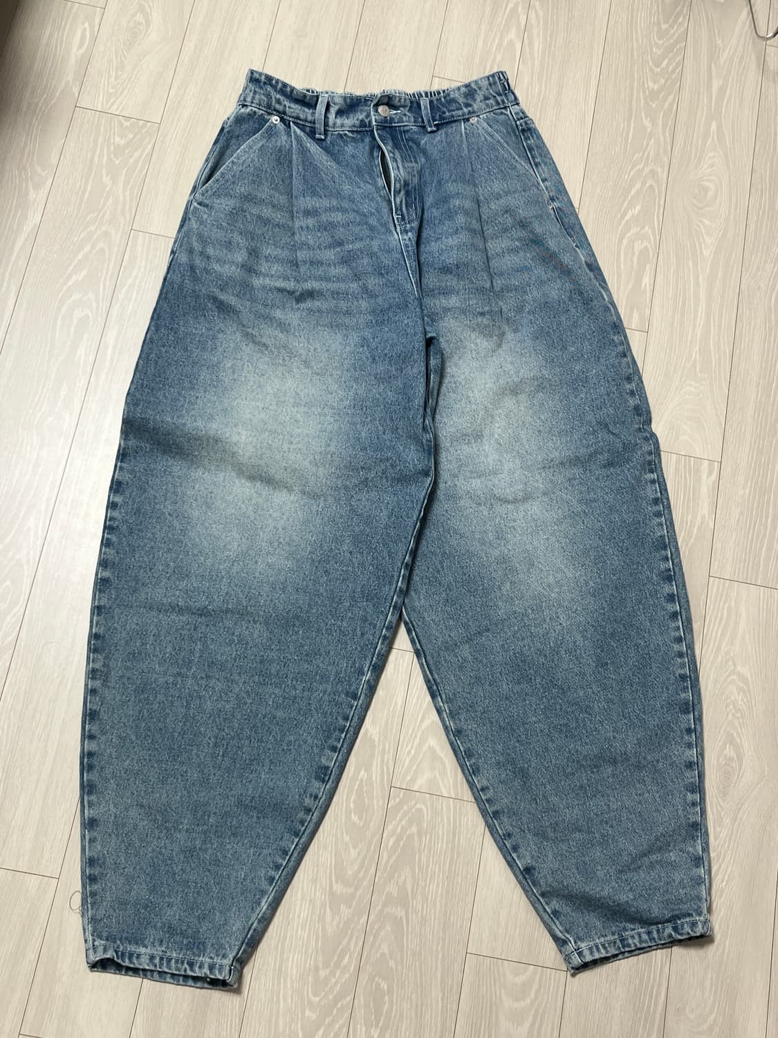 엑스톤즈 빅 와이드 벌룬 데님 팬츠 상품이미지2