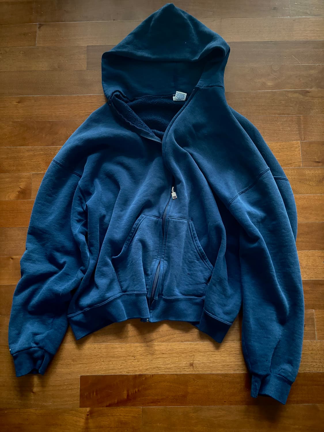 빈티지 러셀 후드집업 네이비 상품이미지1