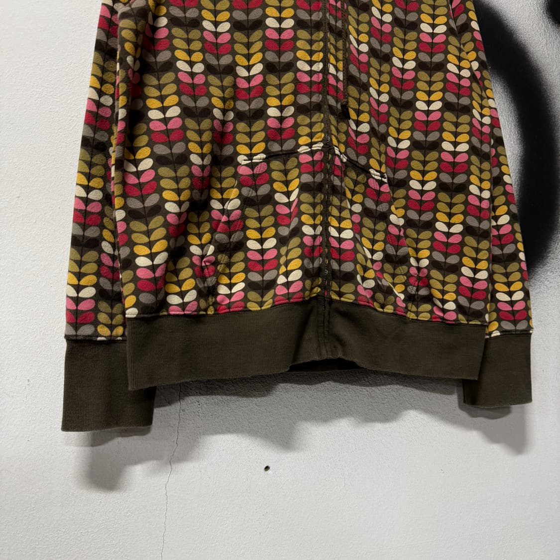 VTG 빈티지 딥 브라운 새삭 패턴 모리 키치 집업 후디 상품이미지4