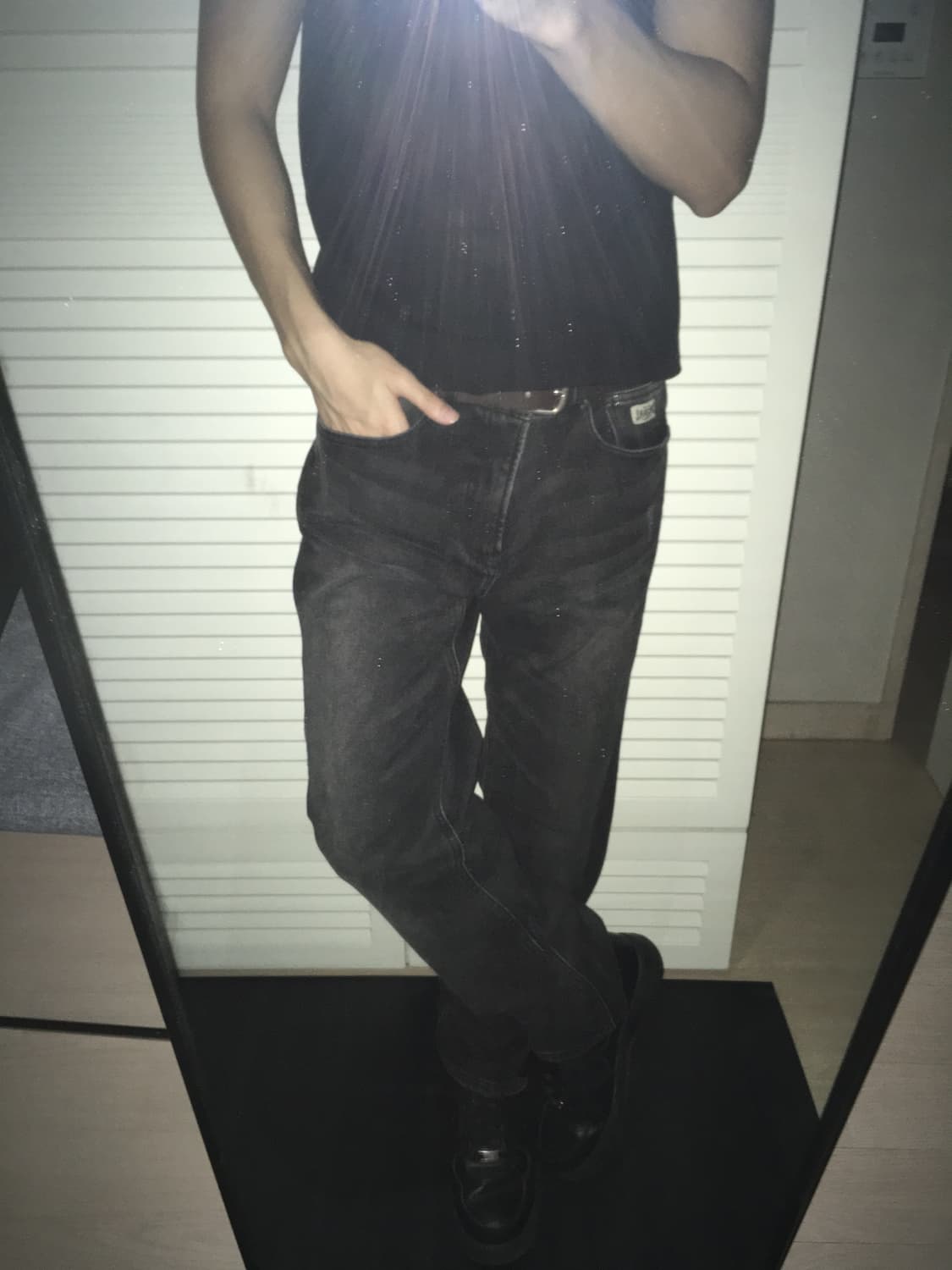 에비수 빈티지 흑청데님 상품이미지4