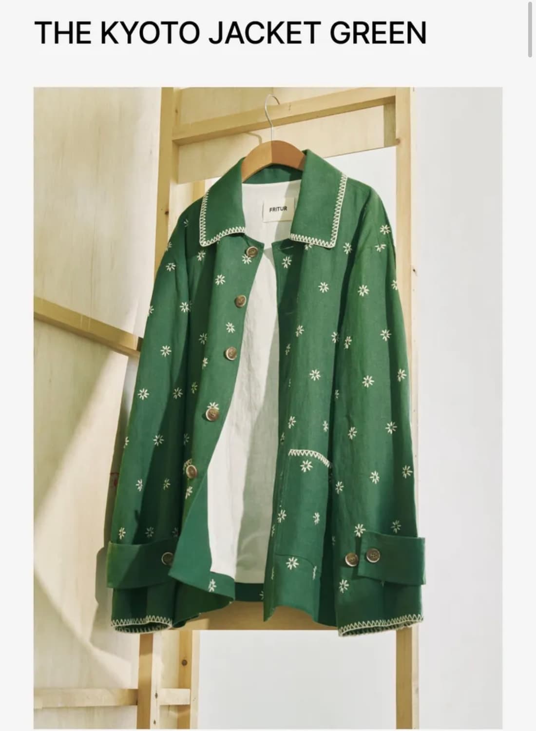 프리터 The KYOTO jacket Green 상품이미지2