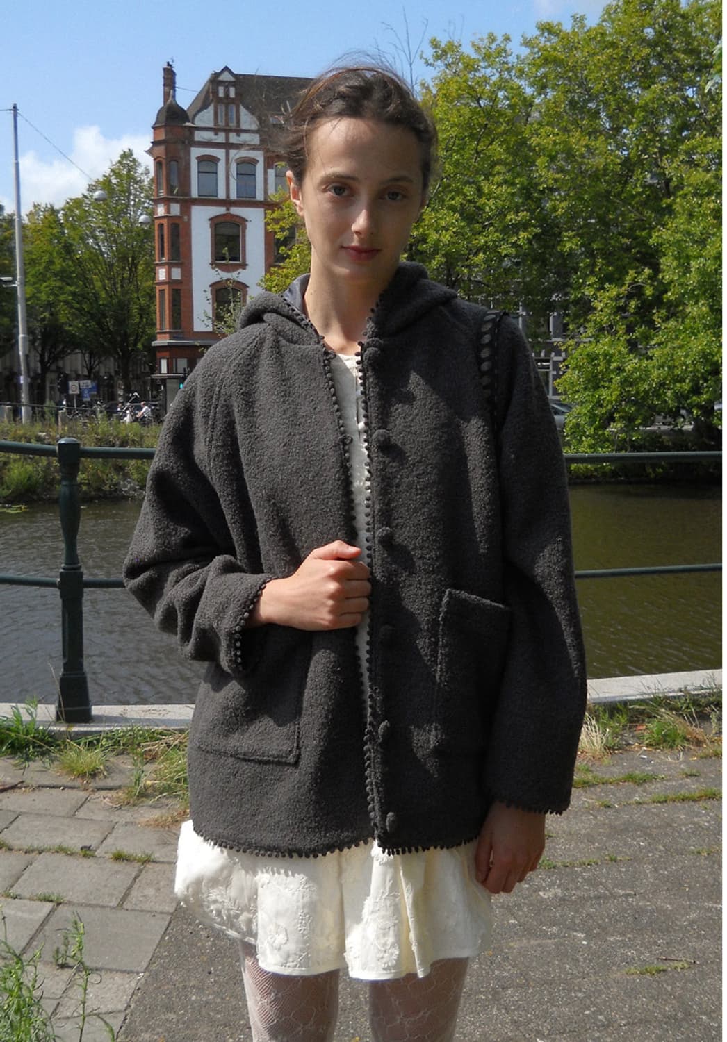 (새상품)후디 부클 가디건 상품이미지1