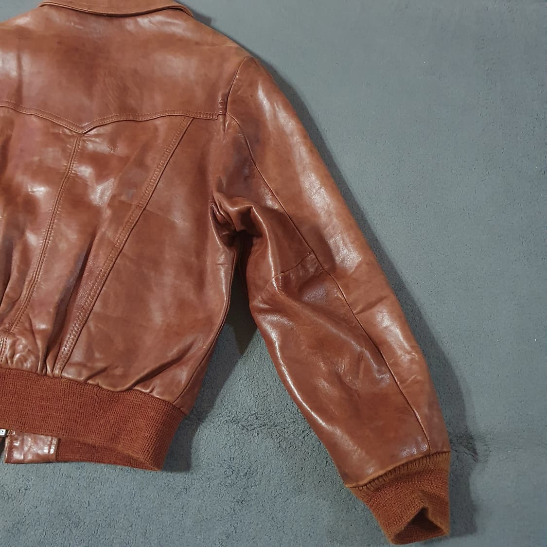 80s William barry 아메리칸 웨스턴 레더 자켓 42 M 상품이미지8