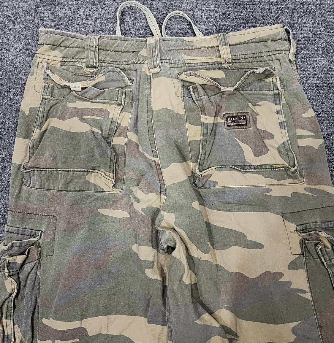 KUZI 71 쿠지71 빈티지 카모플라쥬 카모 카고 팬츠 바지 34 상품이미지4