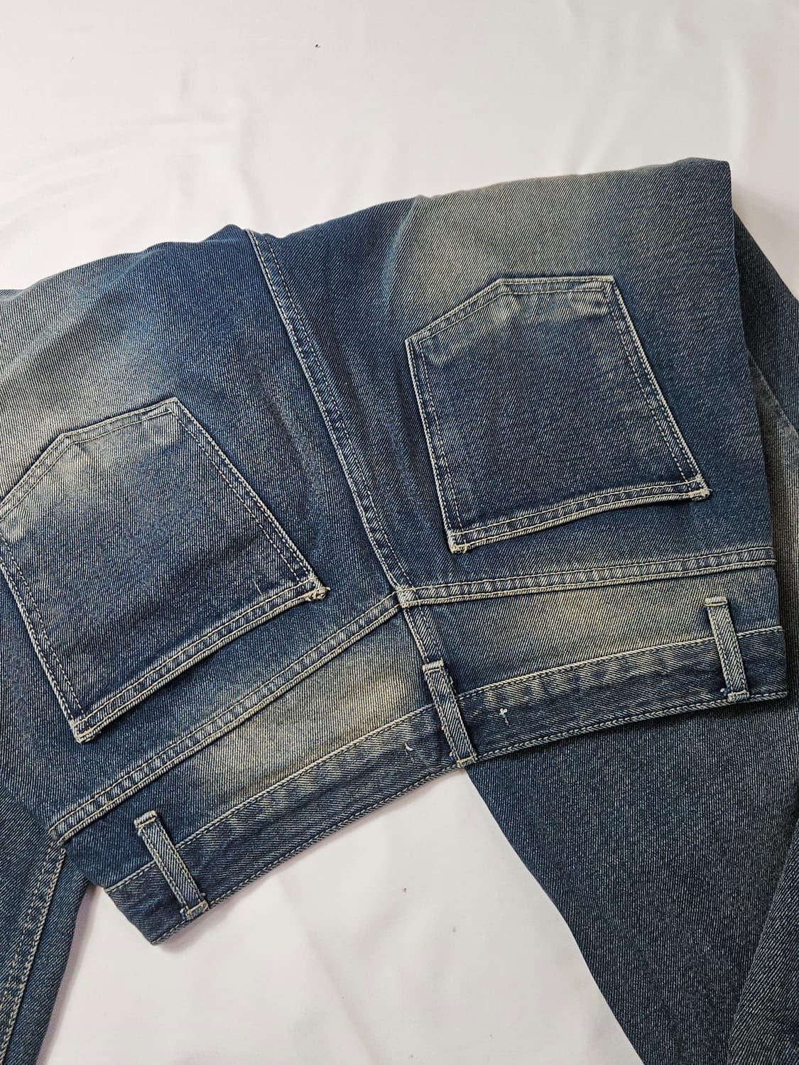 매니크 빈티지 스냅버튼 와이드 데님팬츠 진 청바지 M 상품이미지4