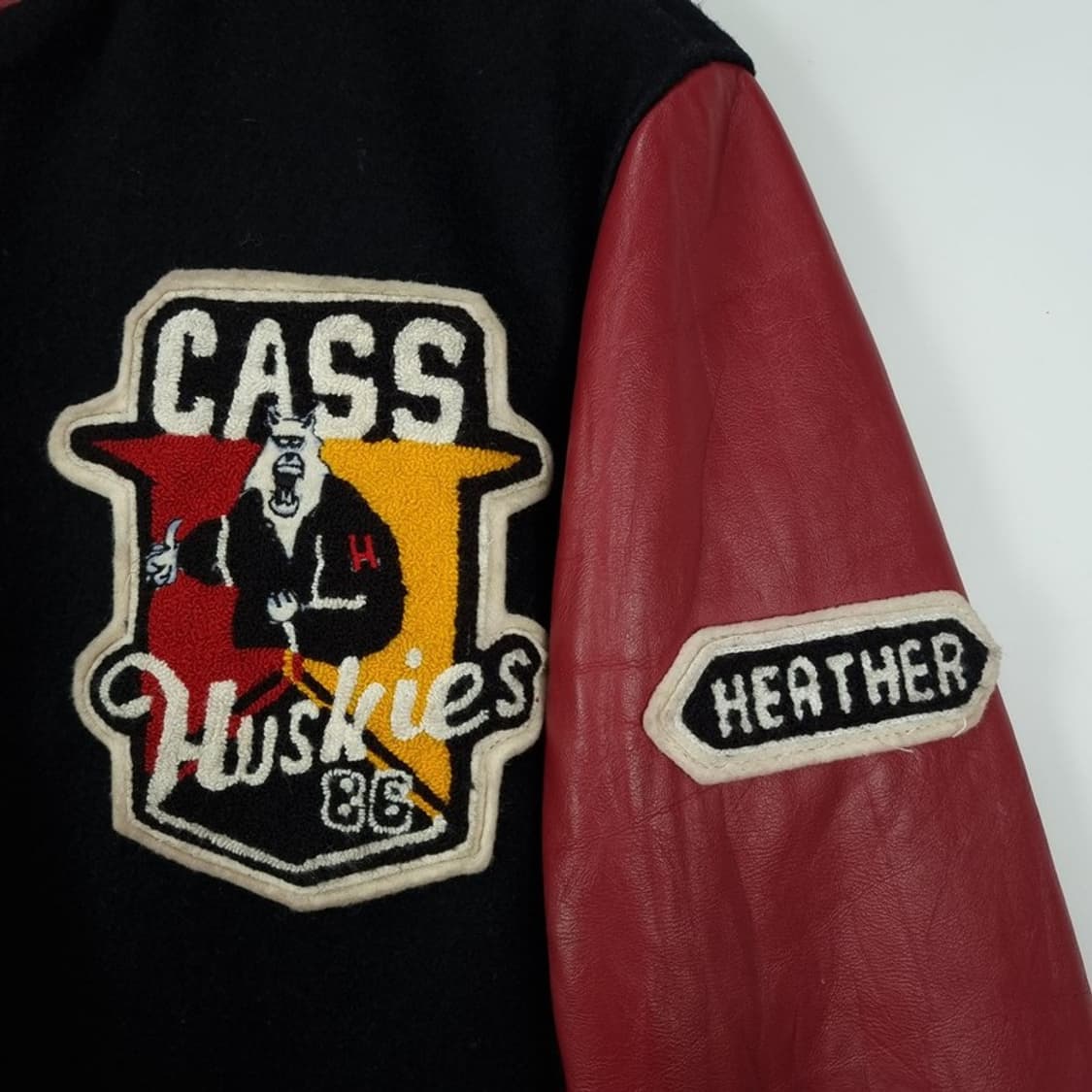 [아메리칸빈티지] 레더 슬리브 빈티지 바시티 자켓 M18506 상품이미지6