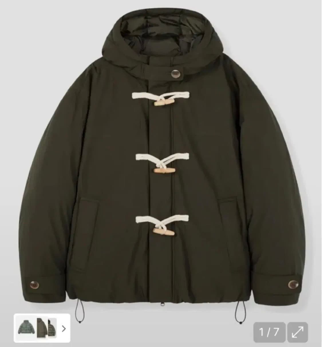 키뮤어 더플패딩 S 카키 상품이미지1