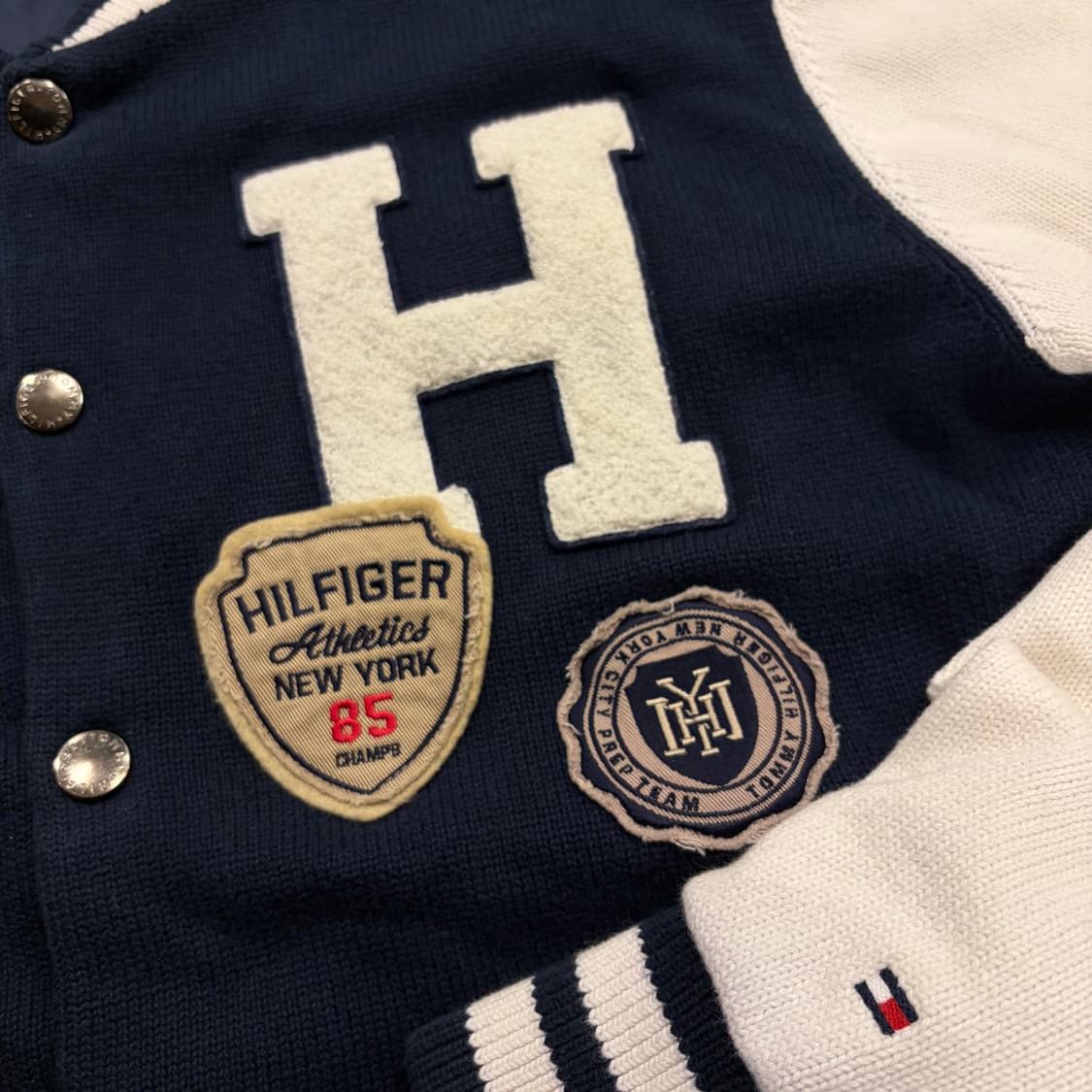 [XL] 타미힐피거 재팬 니트 네이비 바시티 자켓 B232 상품이미지4