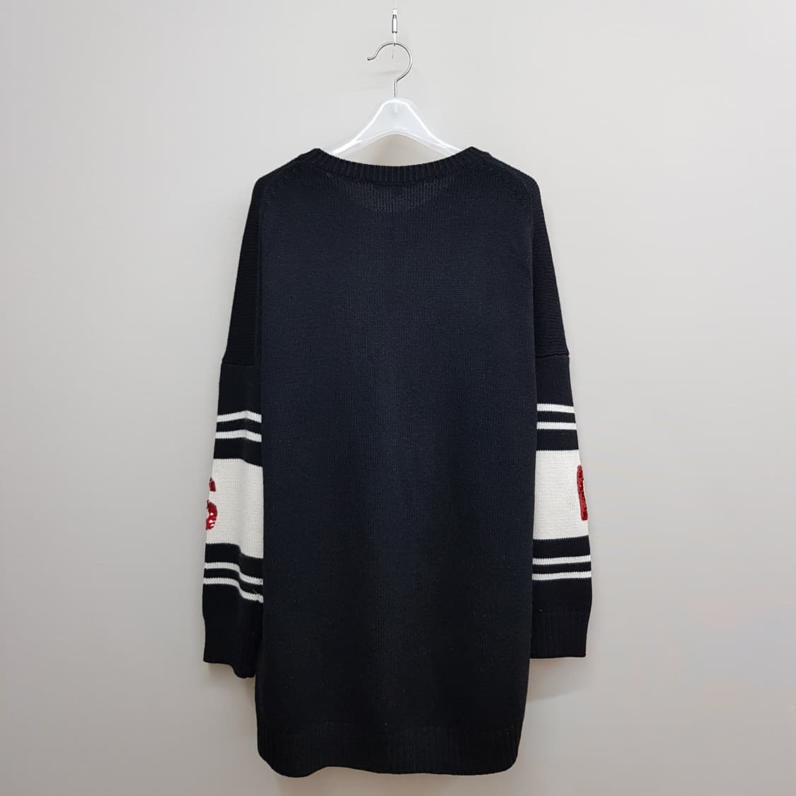 마쥬 maje 스트라이프 레터링 스팽글 니트 TU사이즈 상품이미지5