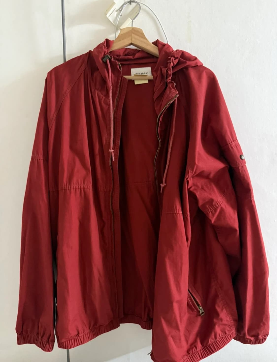 카키스 khakis 윈드 후드 자켓 레드 XL 상품이미지1