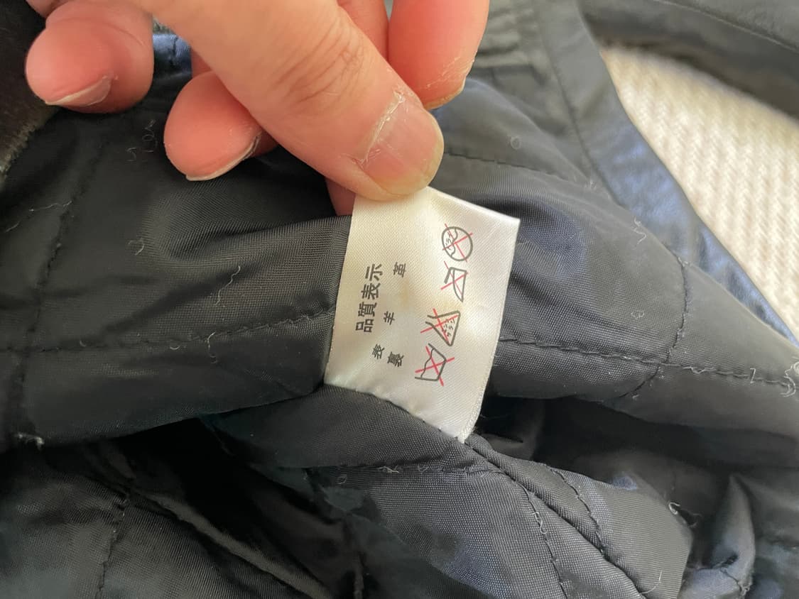 빈티지 싱글 브레스티드 쉽스킨 레더 필드자켓 J02274 상품이미지4