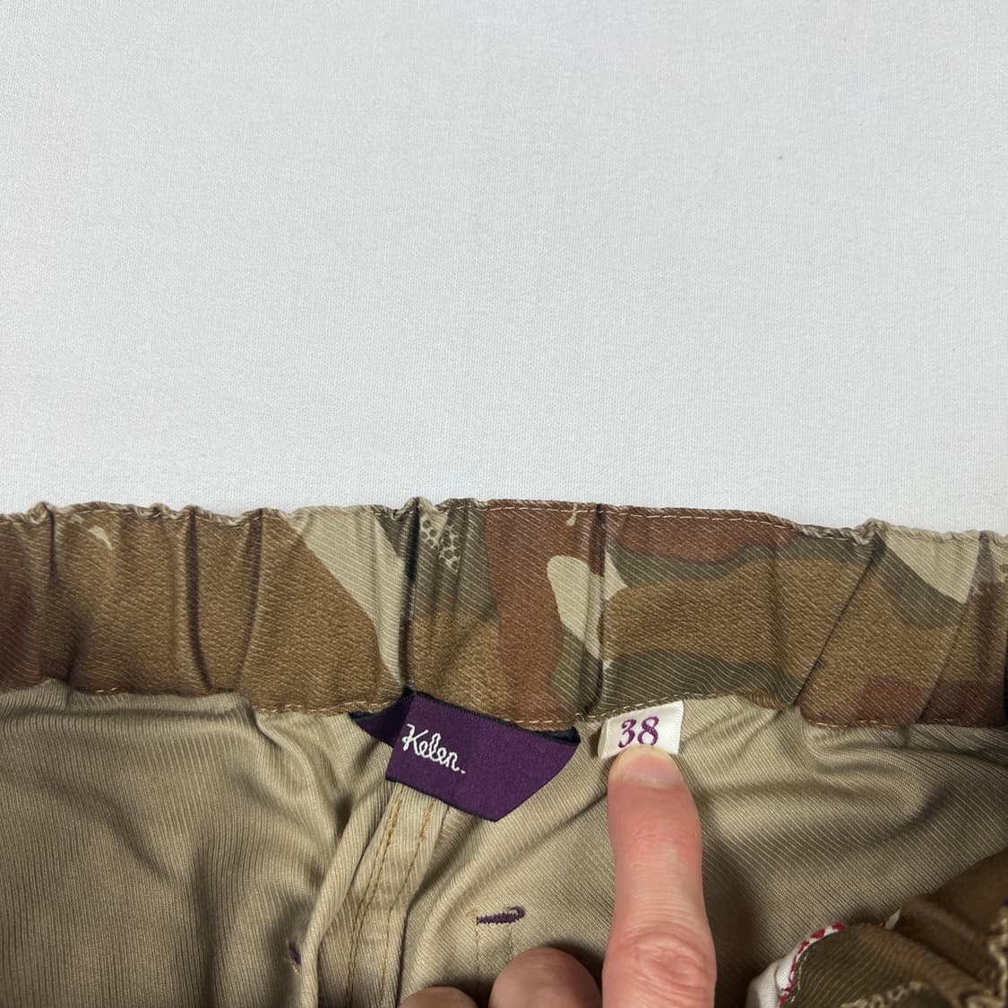 kelen 켈렌 카모패턴 밴딩 스트랩 하프팬츠 반바지 상품이미지8