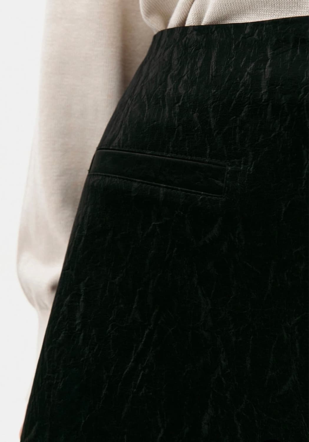 ORR 오르 크랙 미니스커트 블랙 상품이미지3