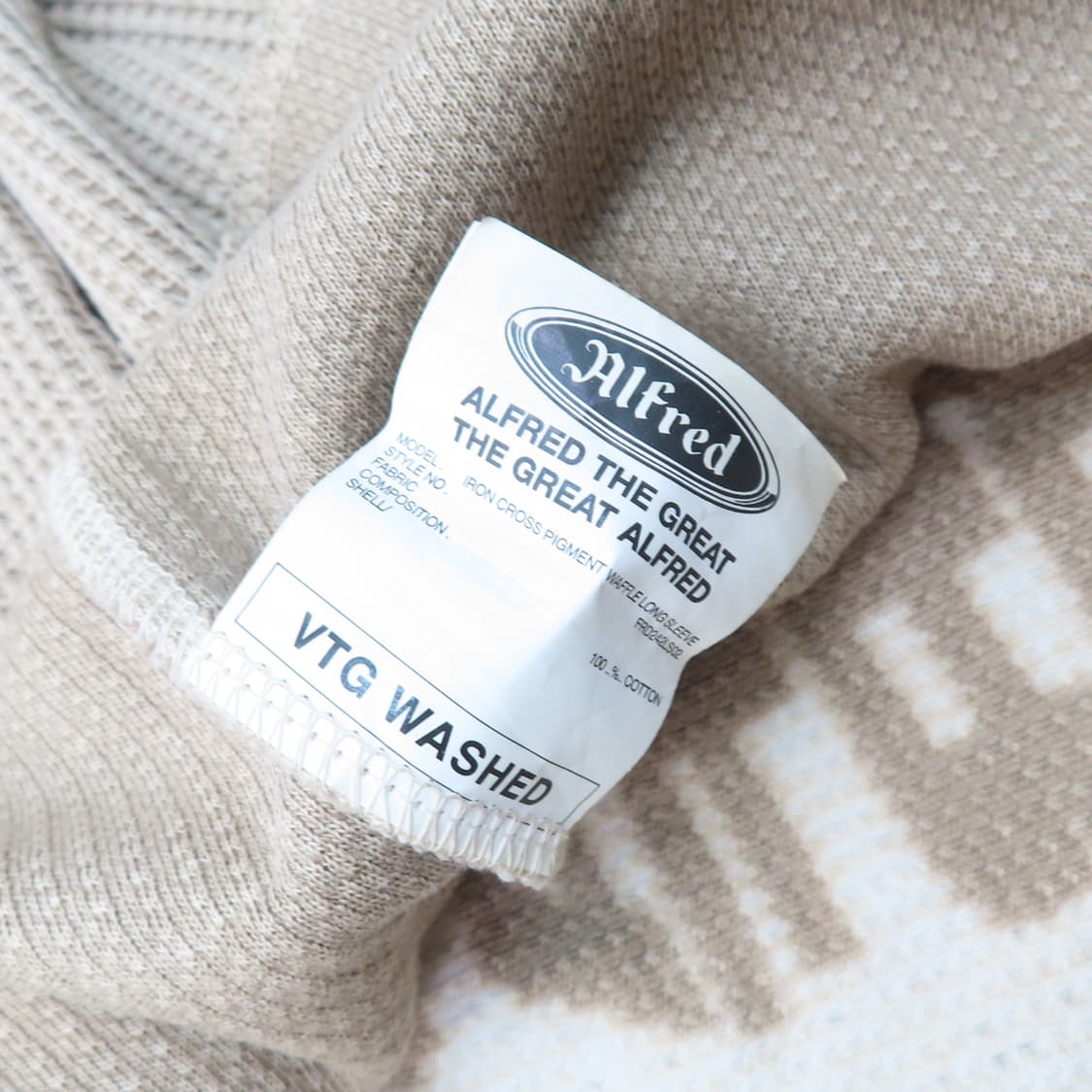 헤리티지플로스 알프레드 IRON CROSS PIGMENT WAFFLE L 상품이미지5