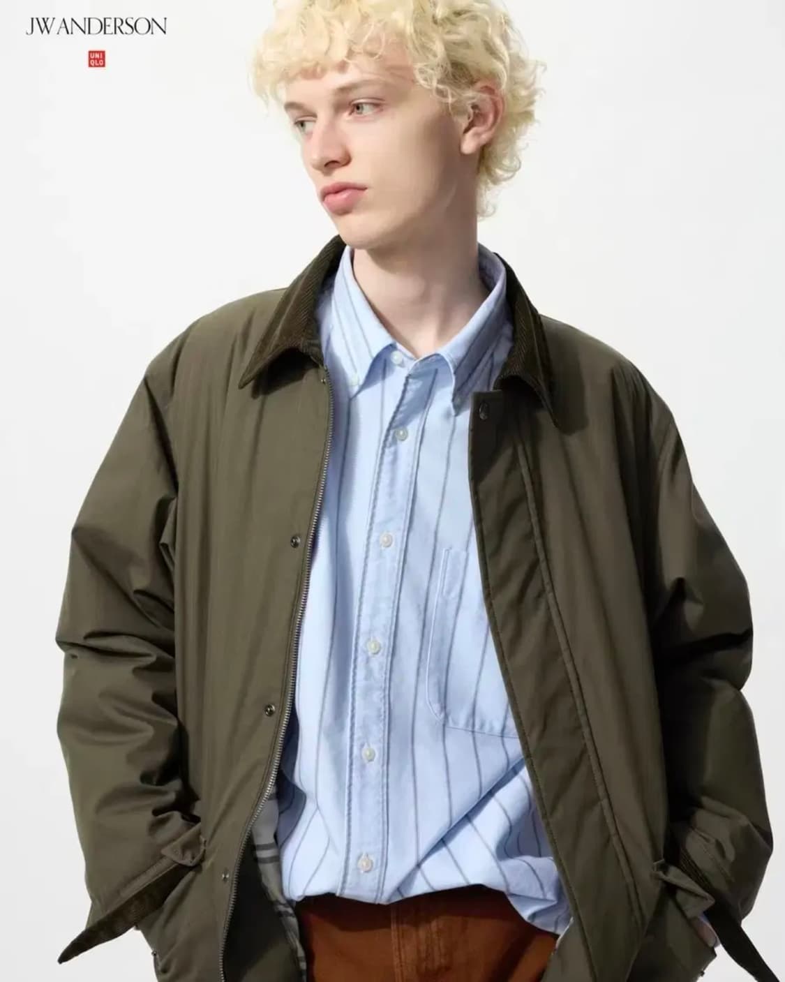 (4XL) 유니클로 JW앤더슨 테크 퍼프 자켓 올리브 상품이미지4
