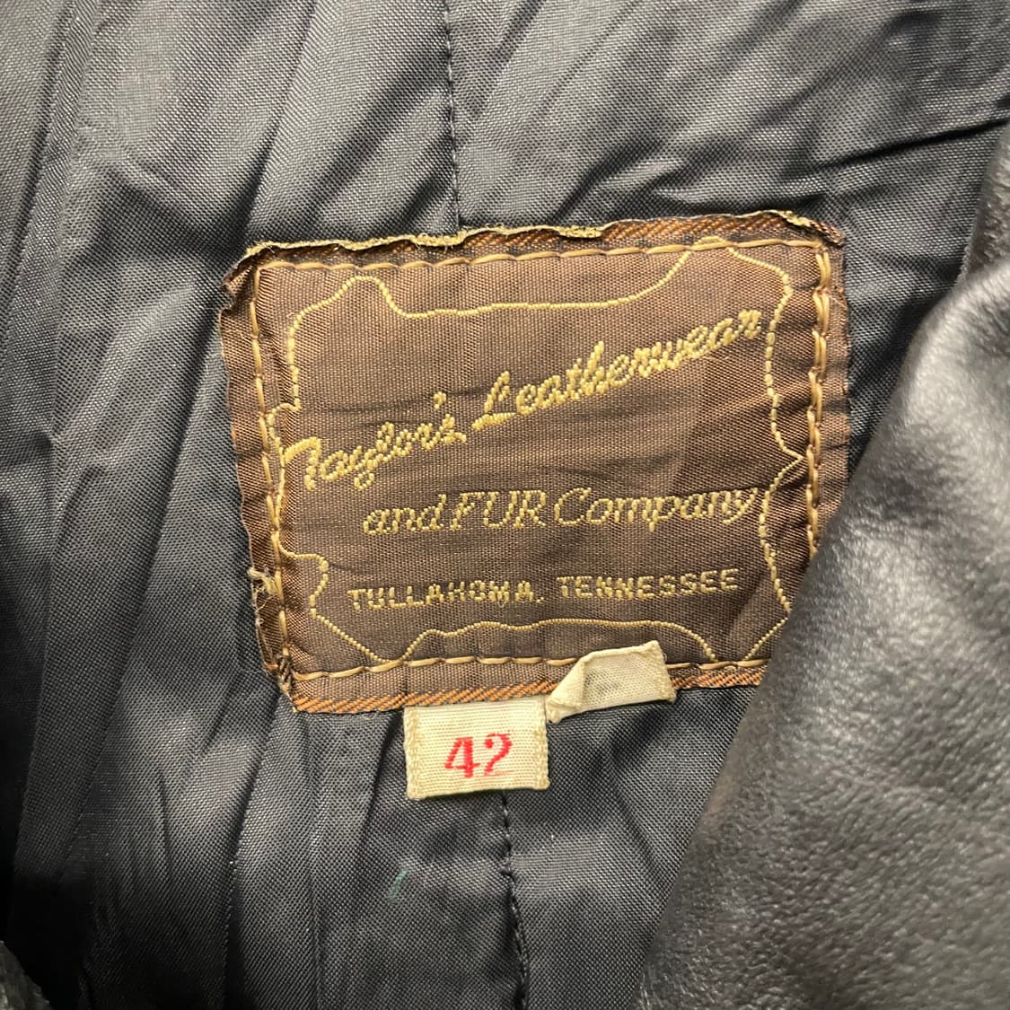 70s Taylor's USA 폴리스 가드 유니폼 헤비 레더 자켓 상품이미지10