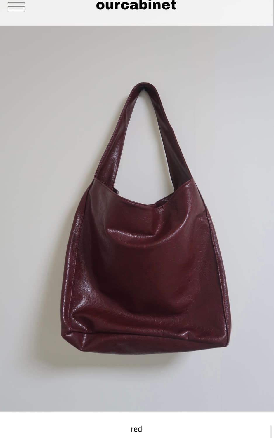 아워캐비넷 masion big bag red 가방 상품이미지2
