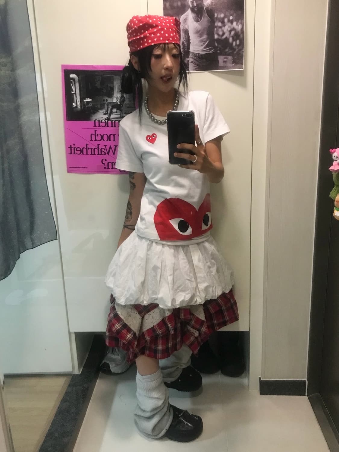 ❤️ 꼼데가르송 더블하트 반팔 티셔츠 ❤️ 상품이미지3