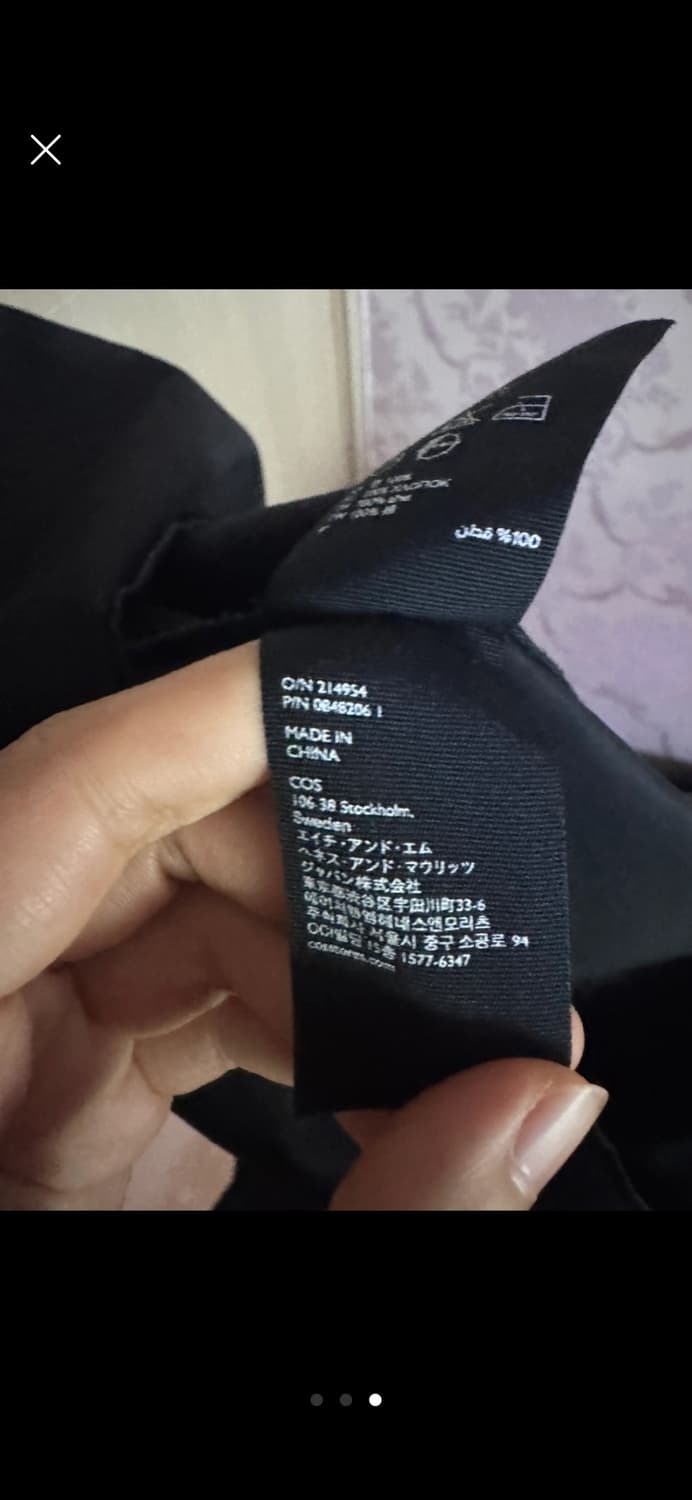 COS 블랙 셔링 반팔 원피스 상품이미지3