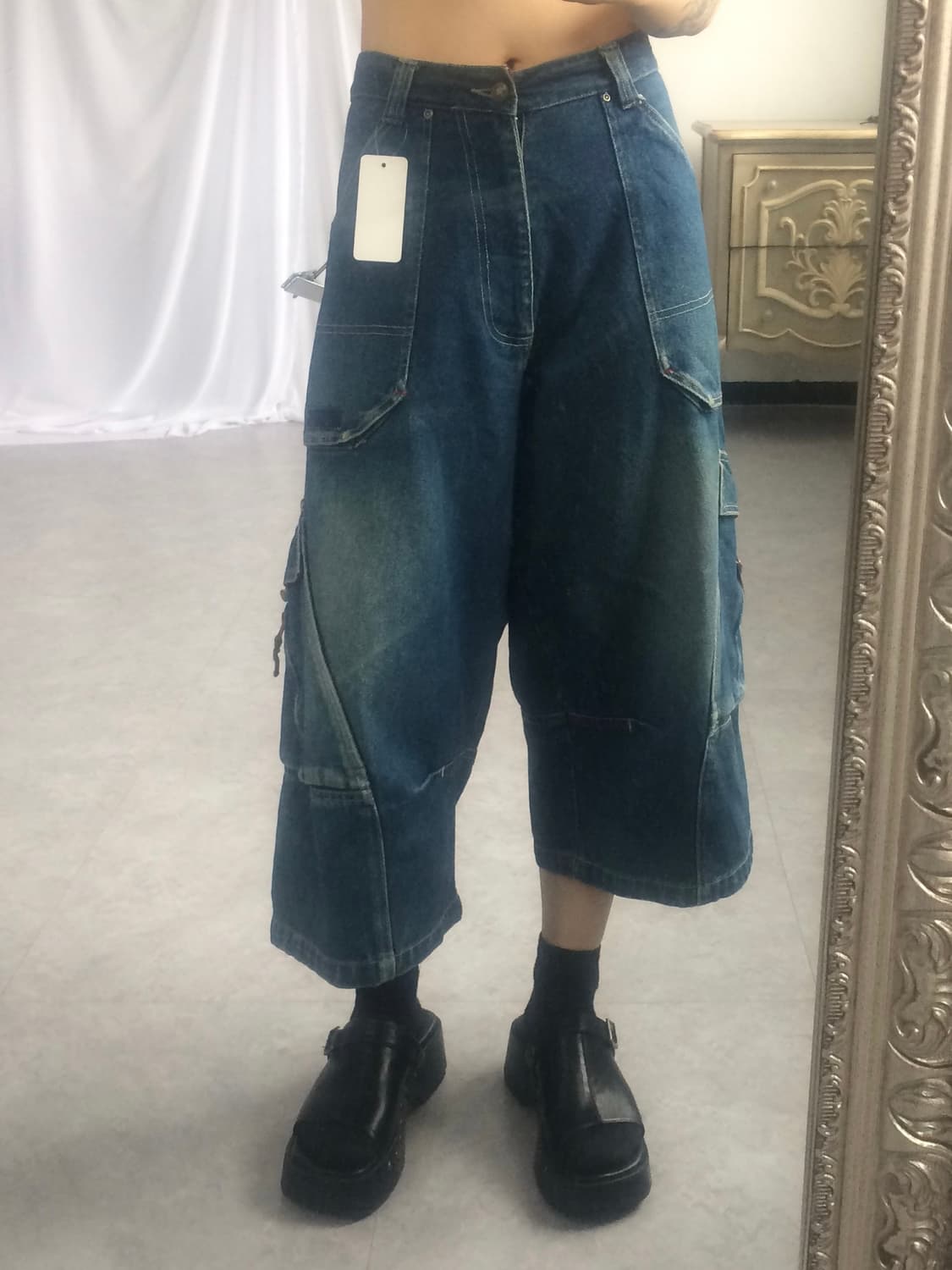 Denim cago half pants 상품이미지6
