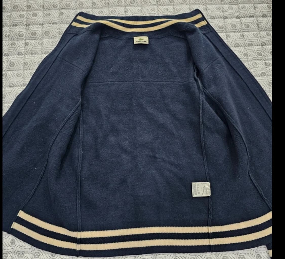 라코스테 네이비 니트 집업 가디건 95 상품이미지3