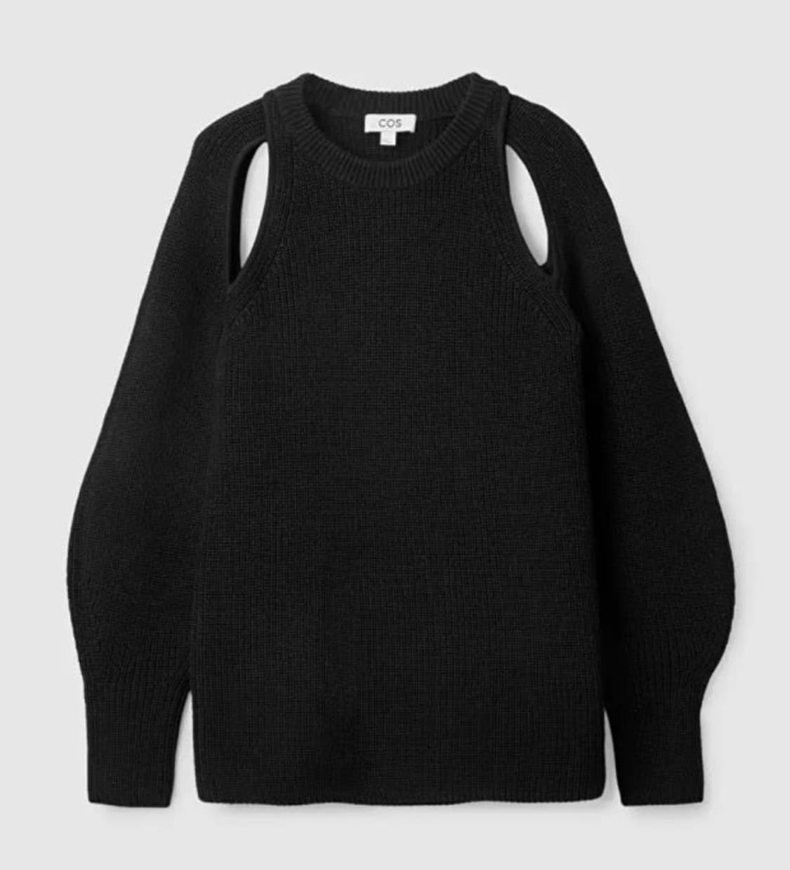 COS 니티드 컷아웃 니트 블랙 xs 상품이미지2