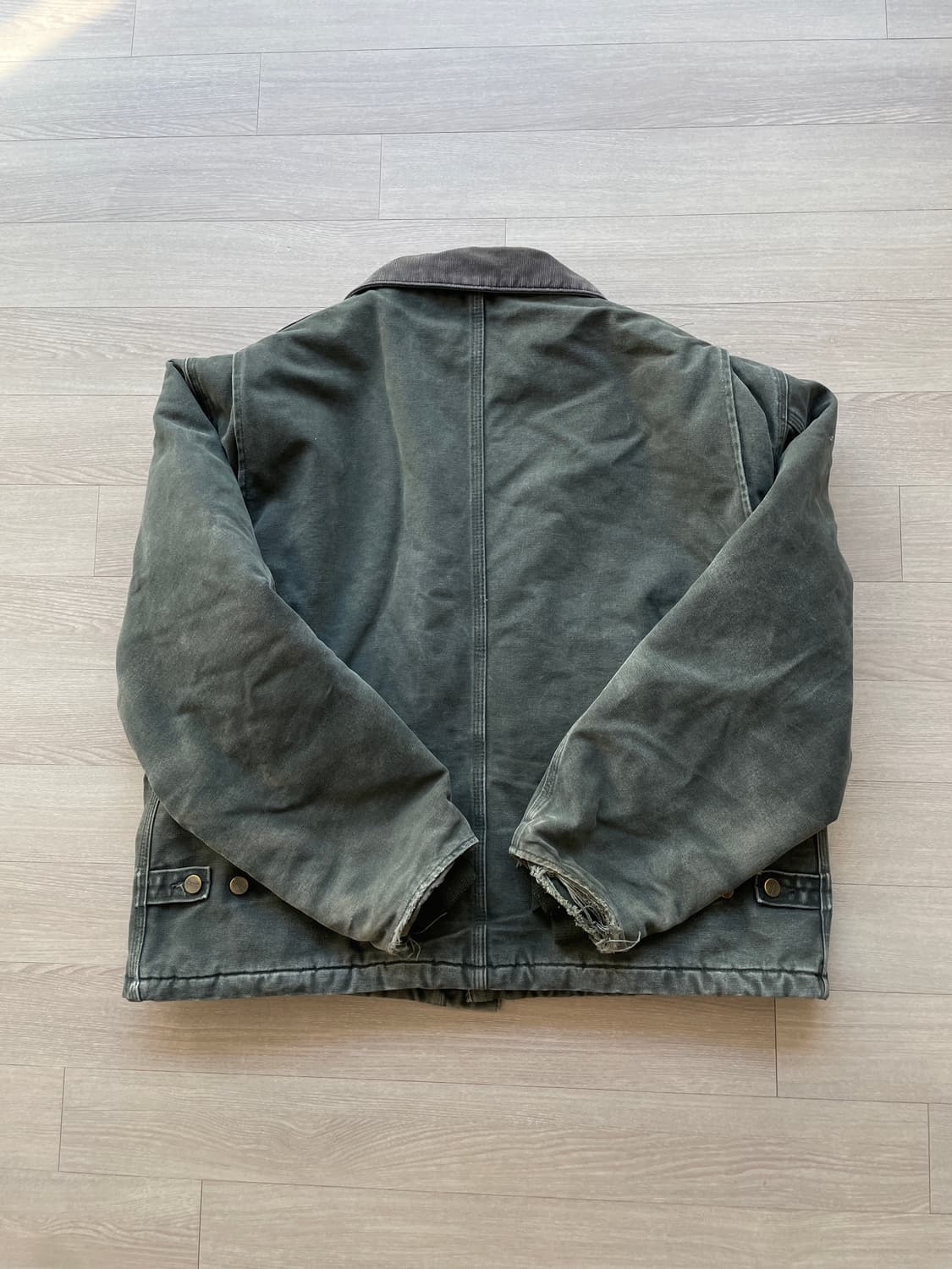 칼하트 J22 mos 모스 그린 디트로이트 아크틱 자켓 빈티지 상품이미지2