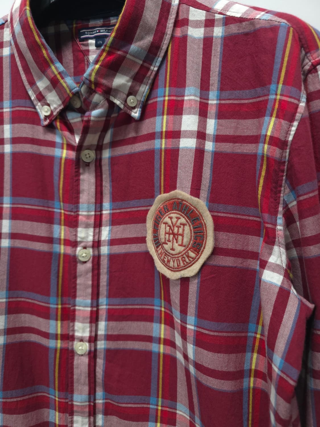 타미힐피거 가슴패치 레드체크 셔츠 (95) 상품이미지2