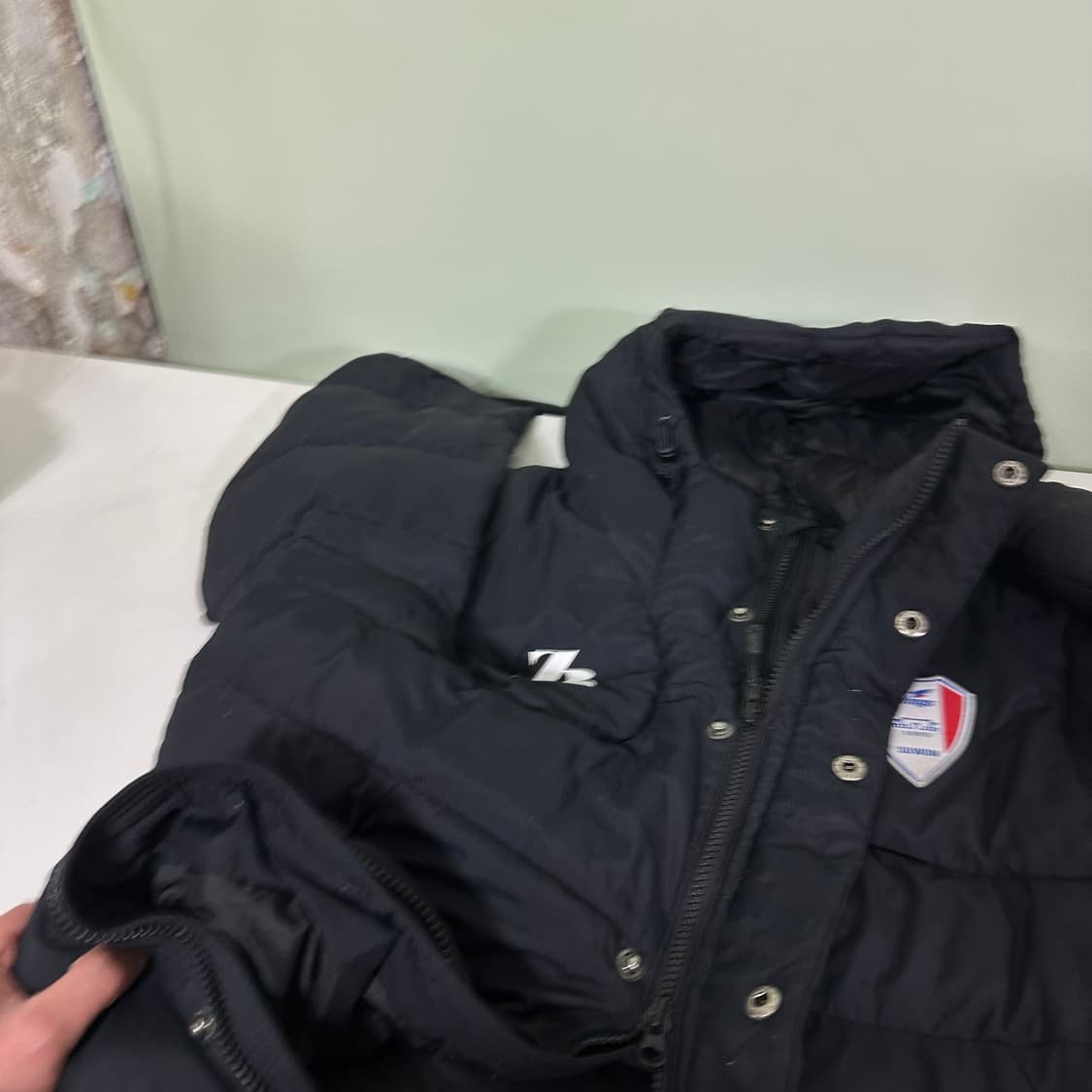 L 100 ZAICRO 블랙 수원삼성 풋볼 축구롱패딩 상품이미지3