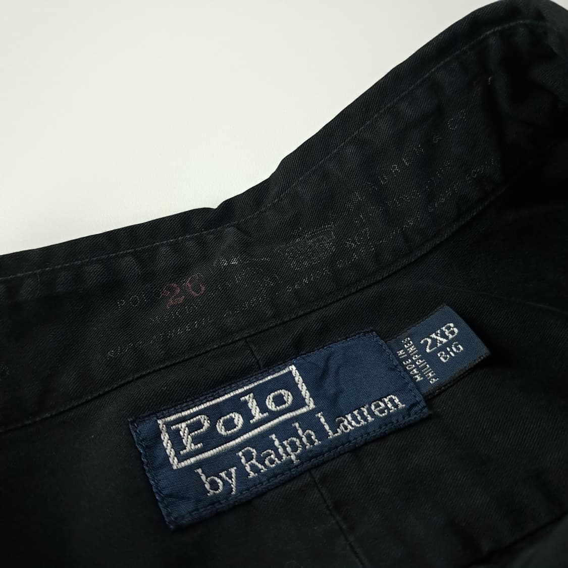 CK454 2XB 폴로 90s 블랙 반팔 워크 셔츠 남방 상품이미지3