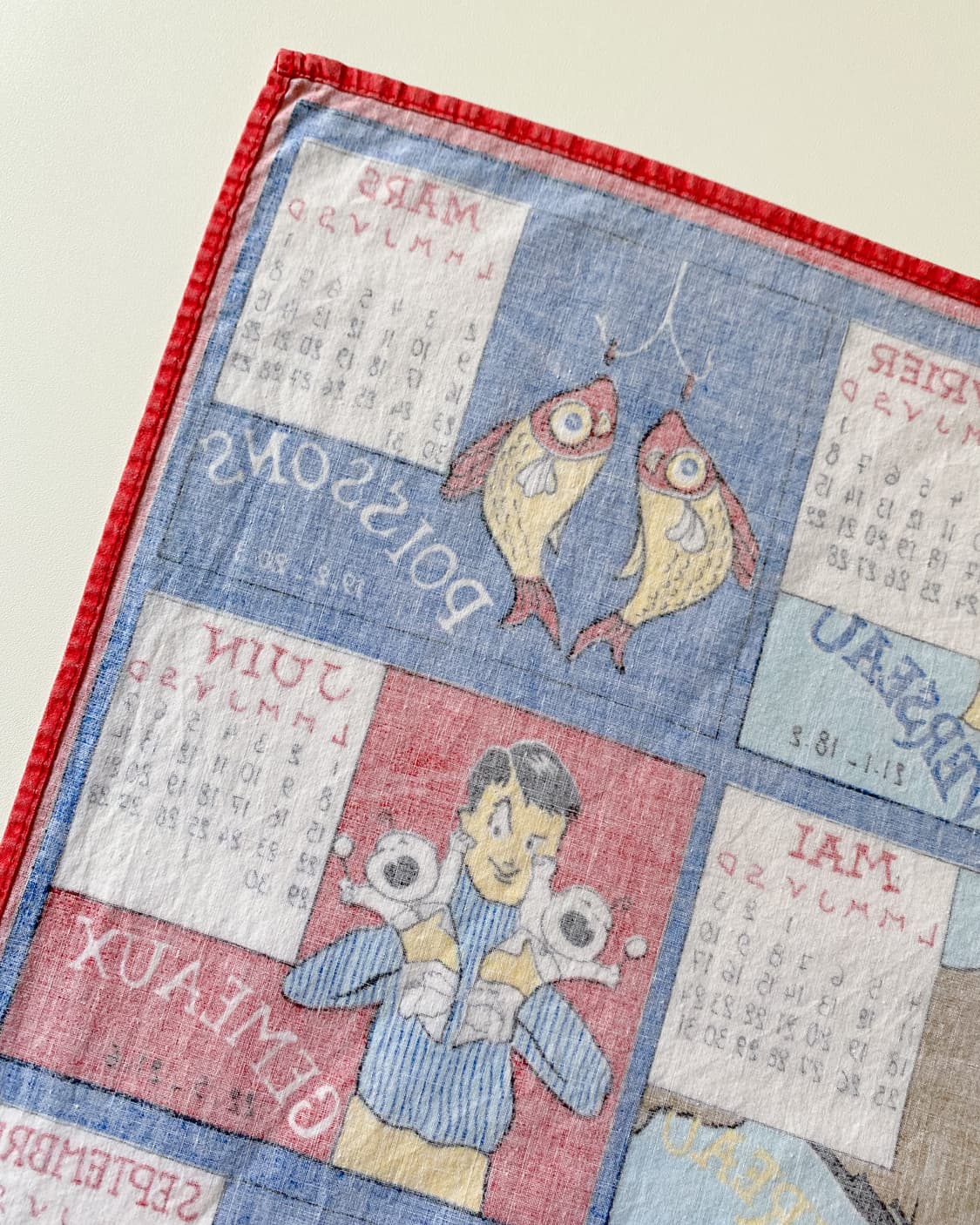 유럽 빈티지 캘린더 패브릭 (1981) 상품이미지6