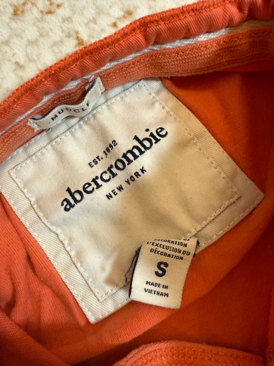 아베크롬비 오렌지 딱붙 반팔 S 상품이미지2