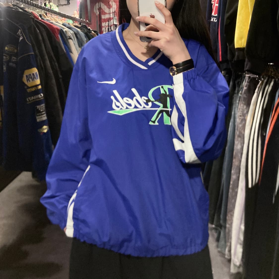 [IM] 나이키 블루 스우시 풀오버 웜업 상품이미지2