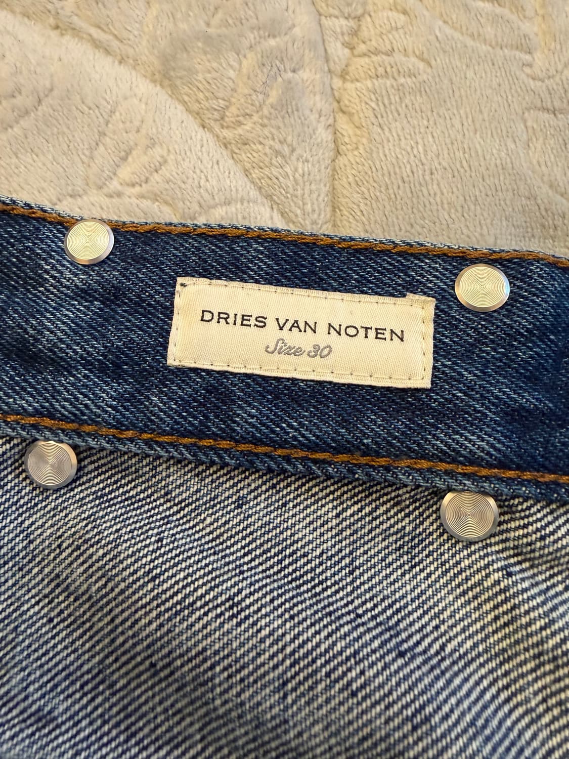 DRIES VAN NOTEN Blue Faded Denim Shorts 상품이미지3