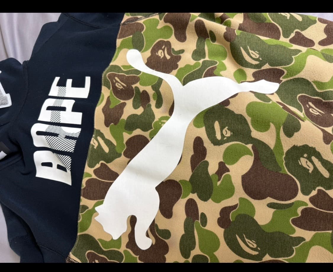 정품 베이프X퓨마 샤크후드 집업 한정판 상품이미지5