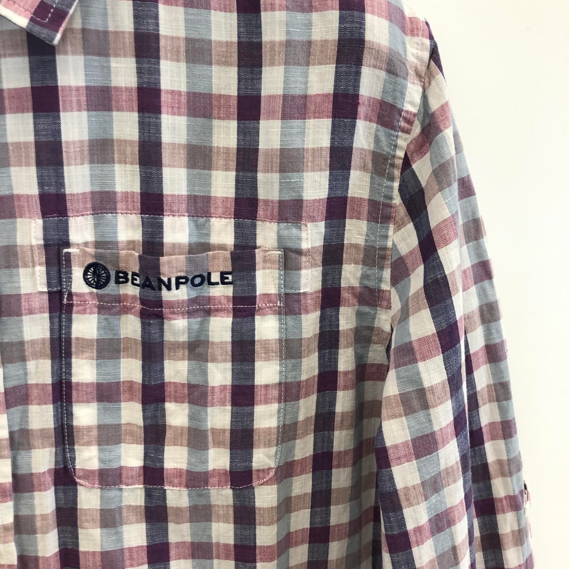 빈폴 린넨혼방 체크셔츠 100 사이즈 상품이미지2