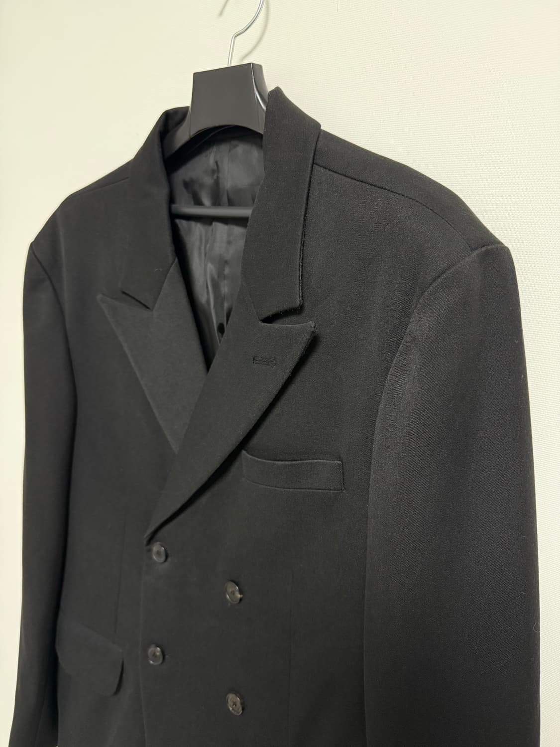 블랙 더블 버튼 블레이저(오버핏) 상품이미지2