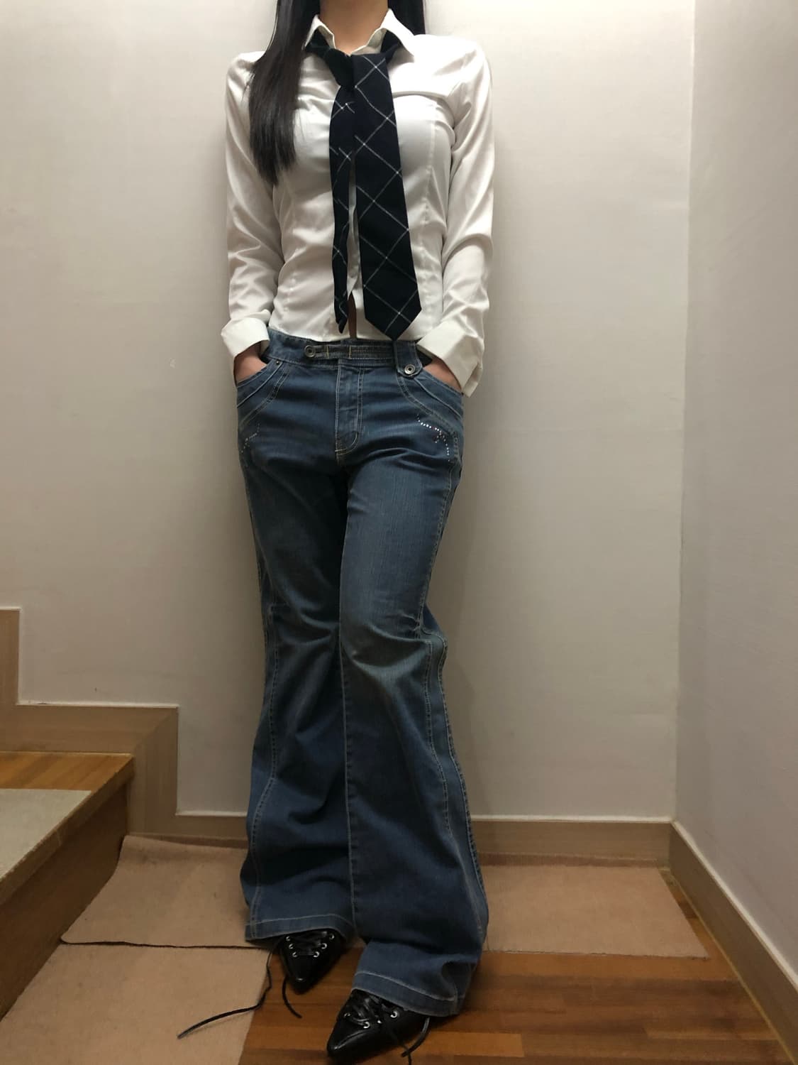 빈티지 데님 큐빅 팬츠 상품이미지6