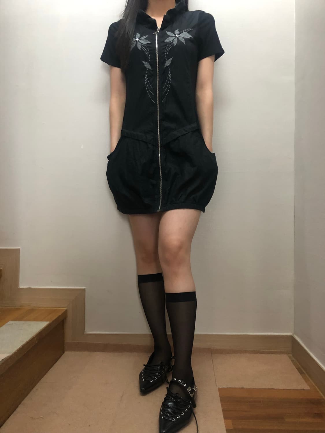 빈티지 블랙 오리엔탈 원피스 상품이미지4