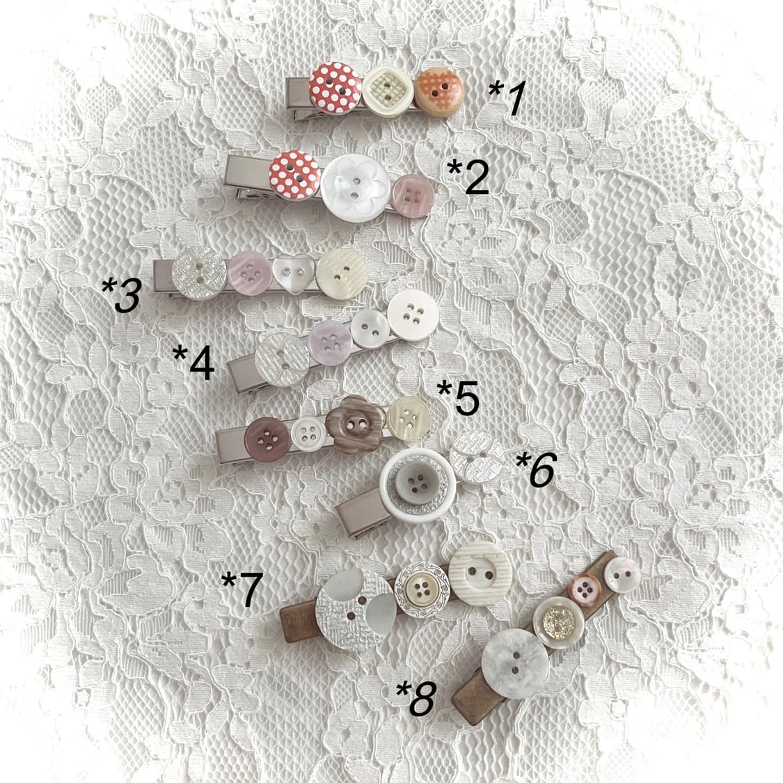 ⊰one and only⊱ button hair-pin 단추 헤어핀 상품이미지1