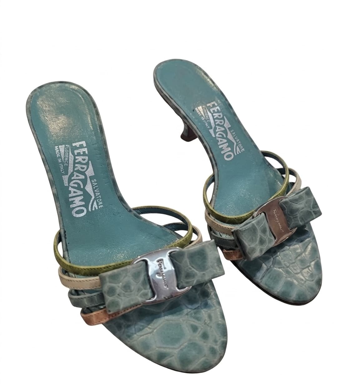 Ferragamo 페라가모 민트 바라 리본 뮬 230 상품이미지1