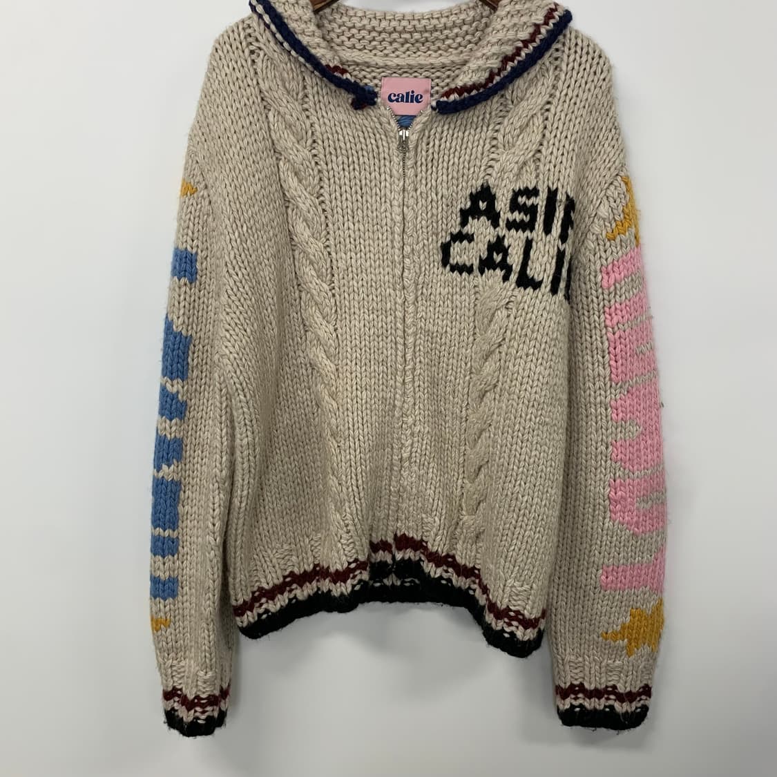 에즈이프캘리 카우걸 테디 코위찬 니트집업  상품이미지3