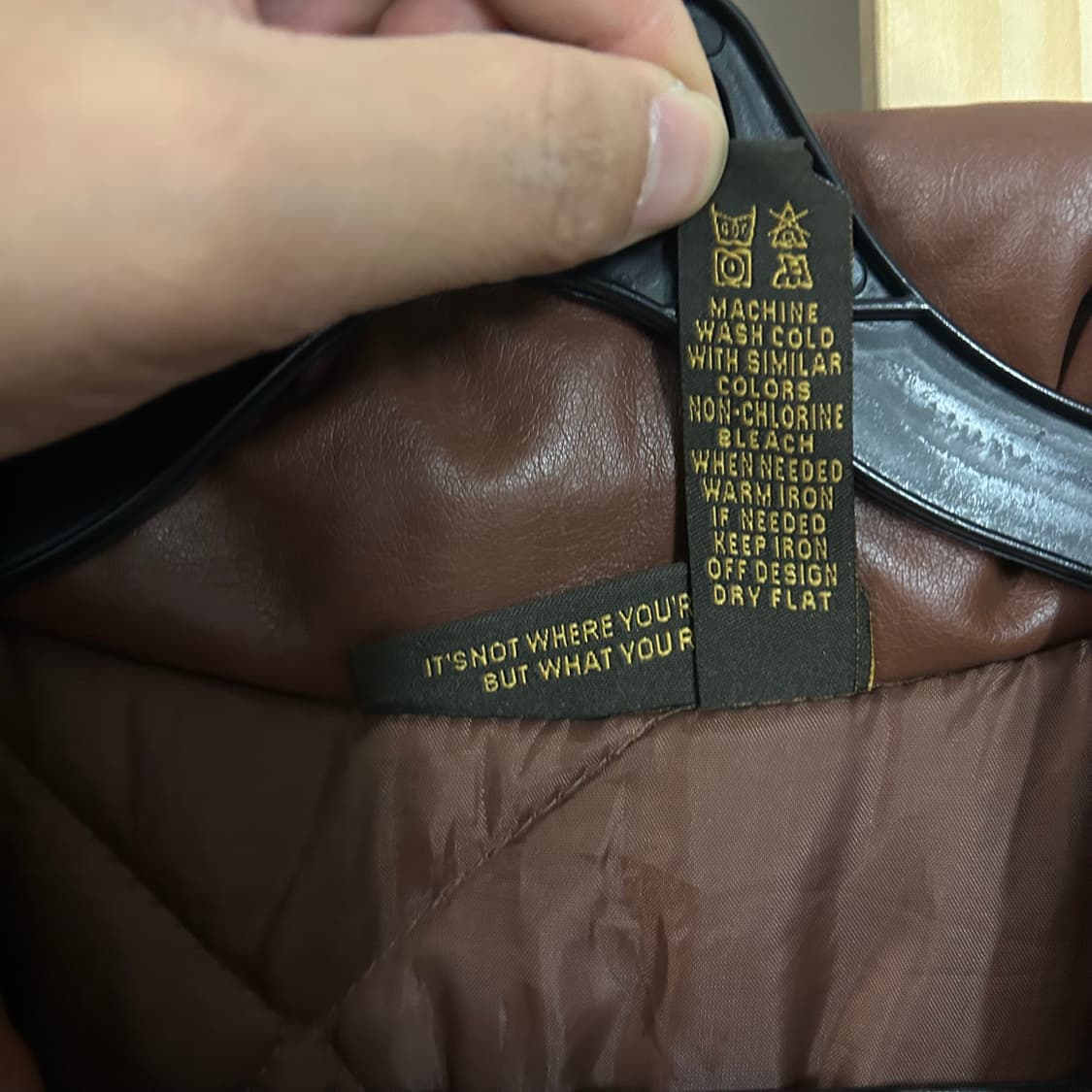 (XL~XXL) 로카웨어 브라운 레더 봄버자켓  상품이미지9