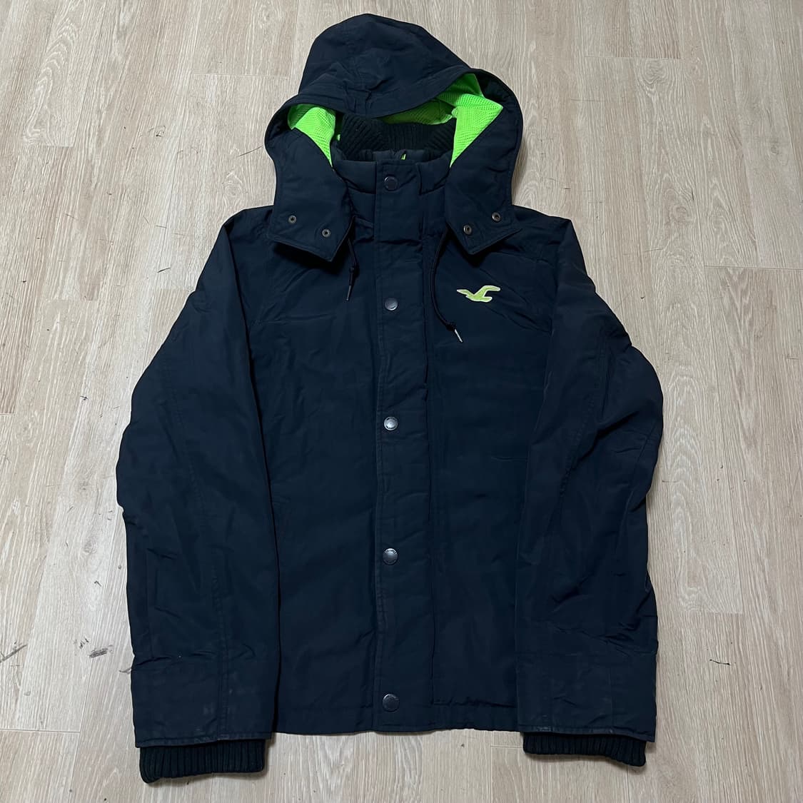 홀리스터 Hollister 로고 자수 후드 바람막이 자켓 L/100 상품이미지1