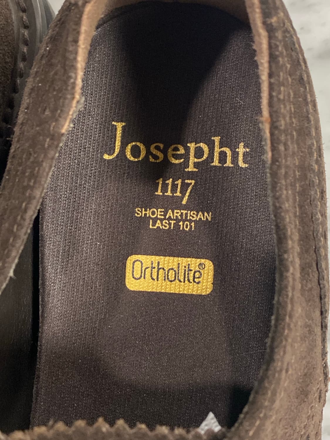 Josepht 조셉트 스웨이드 옥스포드 윙팁 구두 (비브람솔) 270 상품이미지3