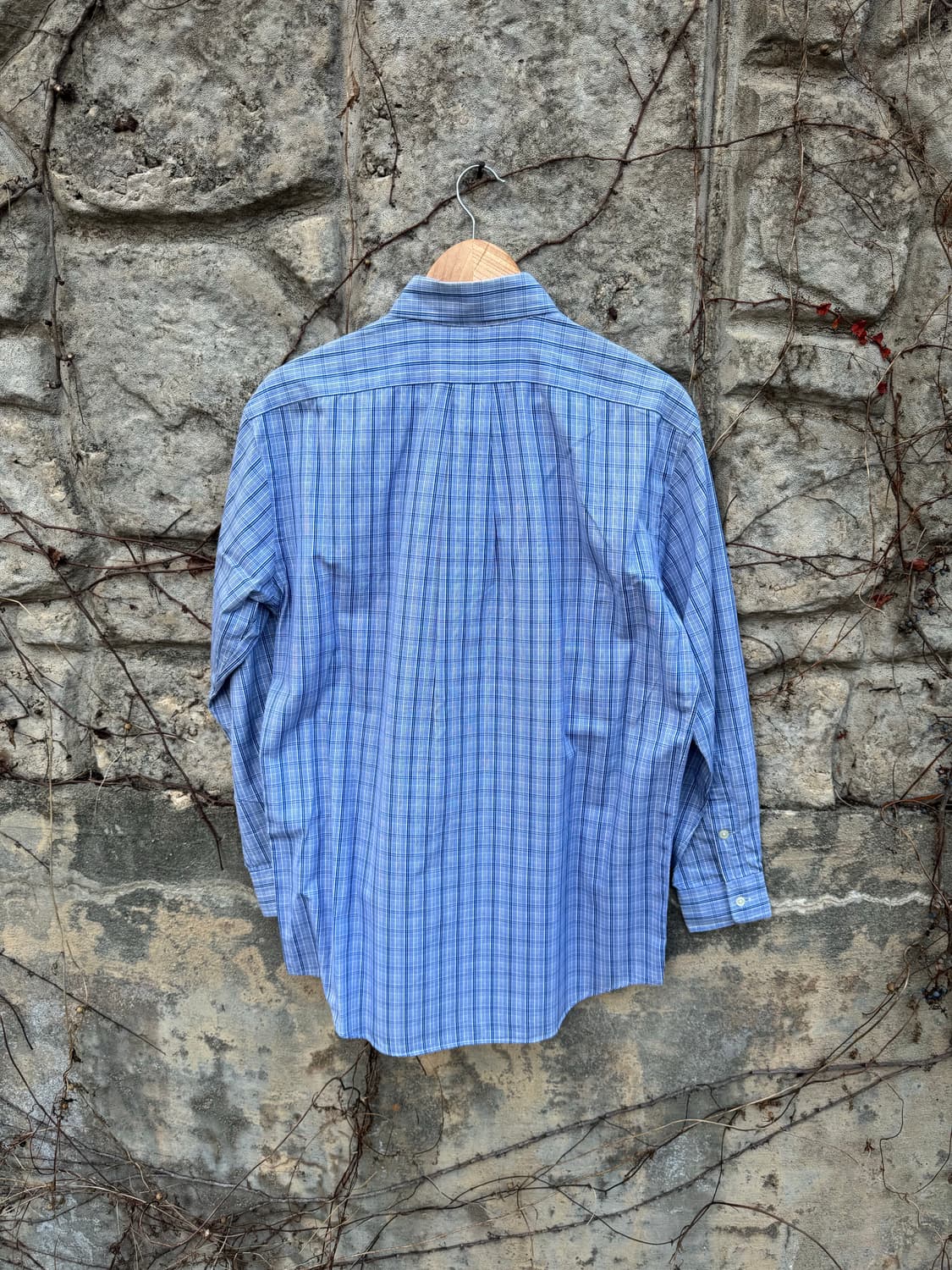 폴로 랄프로렌 빈티지 체크 패턴 셔츠 블루 s 상품이미지2