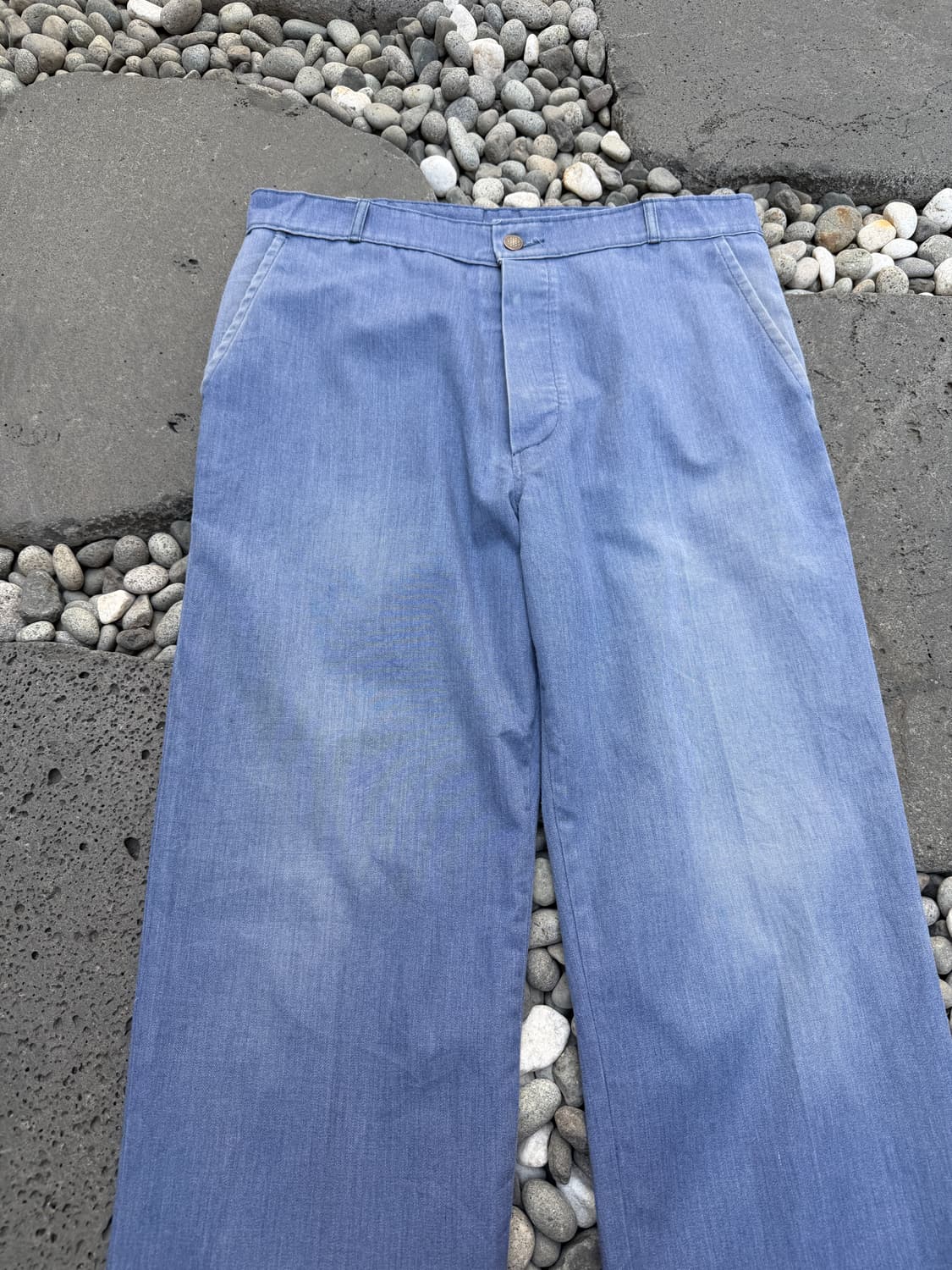 60s FRENCH KIDUR FADED CHAMBRAY 프렌치워크팬츠 상품이미지5