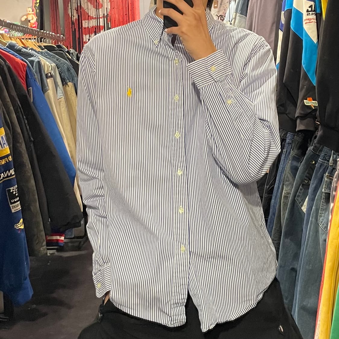 [IM] polo 폴로랄프로렌 블루 스트라이프 긴팔셔츠 상품이미지2