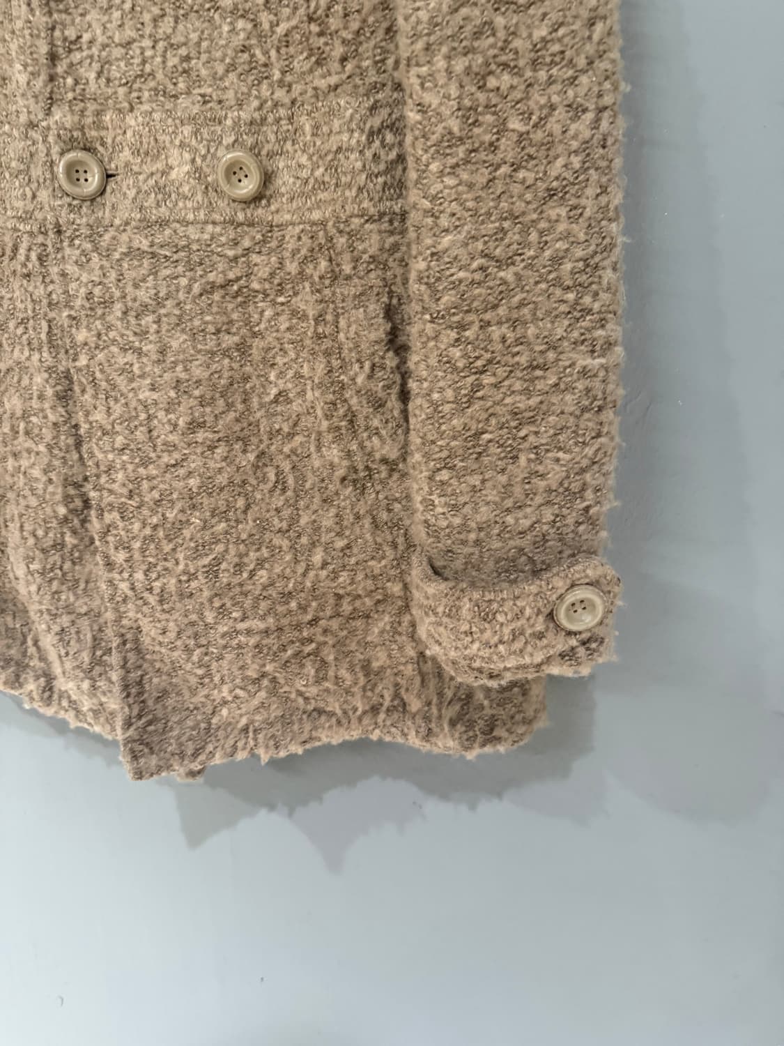 Fluffy double button point coat 상품이미지7