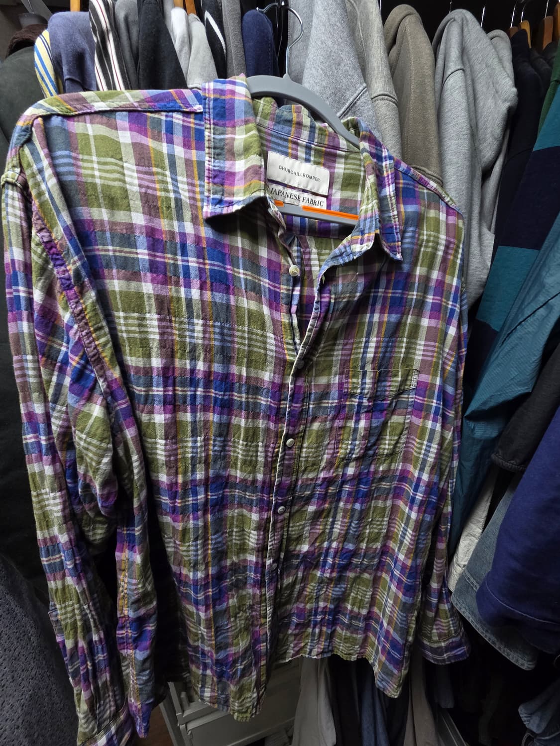 처칠롬퍼 하바티 익클 체크셔츠 라지사이즈 상품이미지1